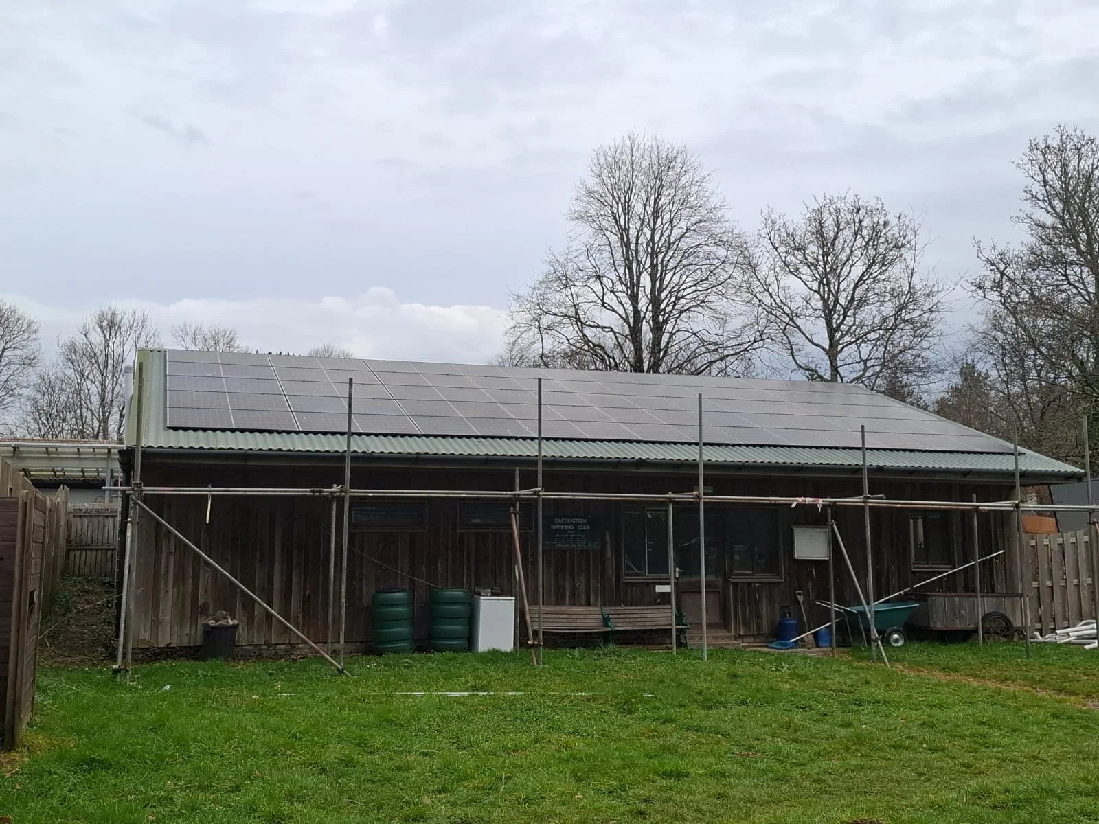 Solar panels on the Pavilion roof at Meadowbrook